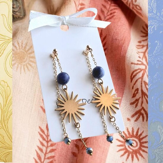 Boho stila auskari (divi nēsāšanas veidi)